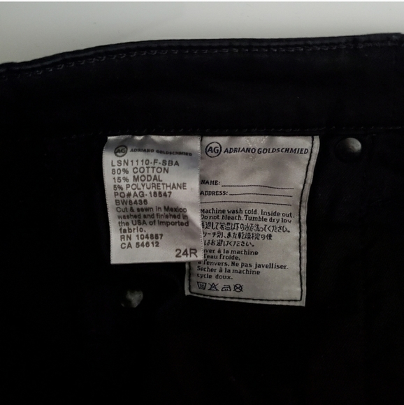 AG EUC The Stilt Black Cigarette Leg Jeans - Picture 8 of 8